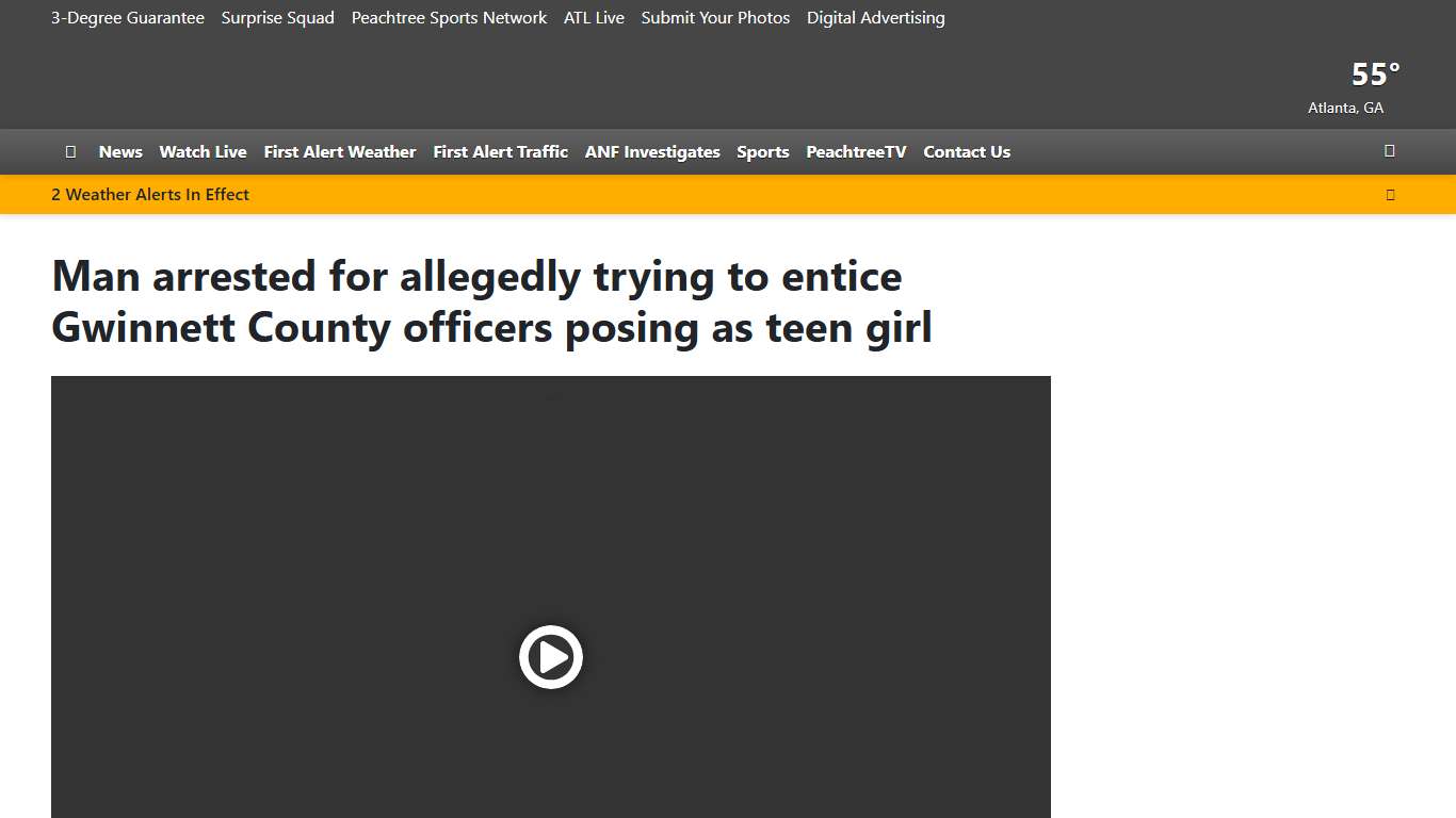 Man arrested for allegedly trying to entice Gwinnett County officers posing as teen girl